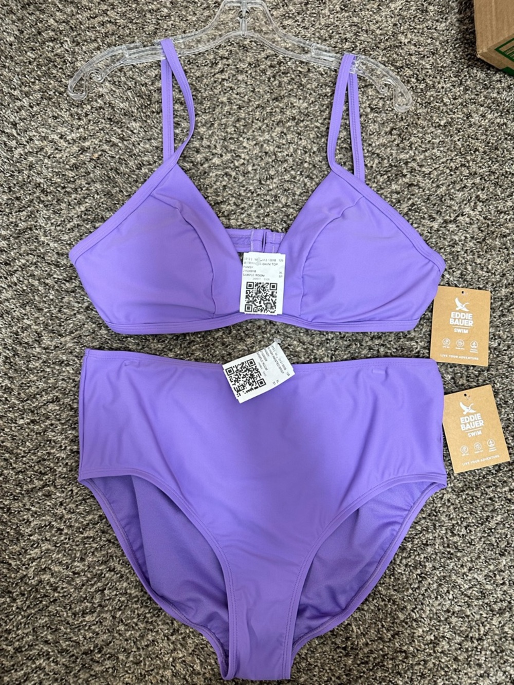 Eddie Bauer purple bathing suit